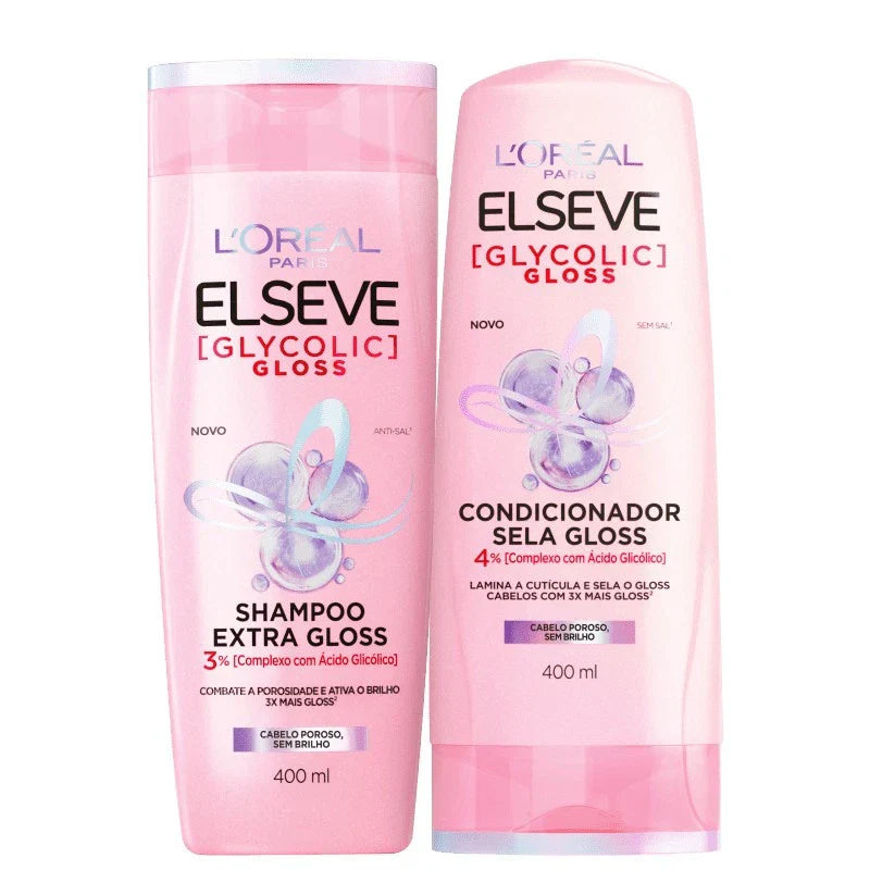 Glicolico - Kit com Shampoo e Condicionador Sela Brilho